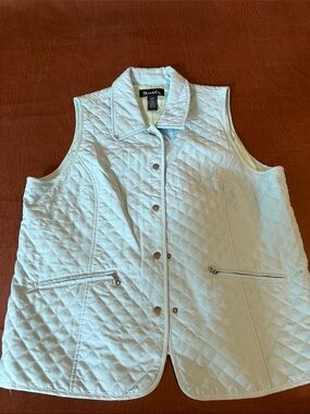 Denim & Co. Quilted Light Blue Vest
